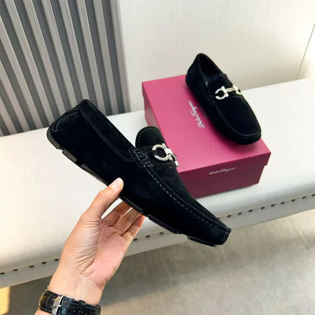 Men's shoes 💰560 Ferragamo new high-end quality 🔥 black cowhide ➕ cowhide lining size 38-45